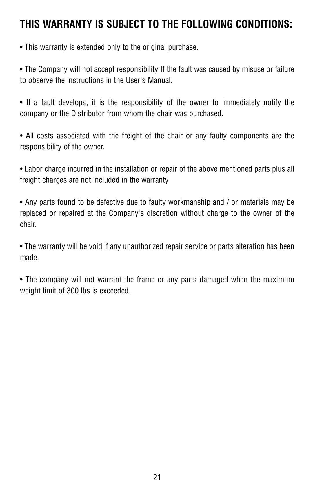 Drive Medical Design Power Wheelchair owner manual This Warranty is Subject to the Following Conditions 