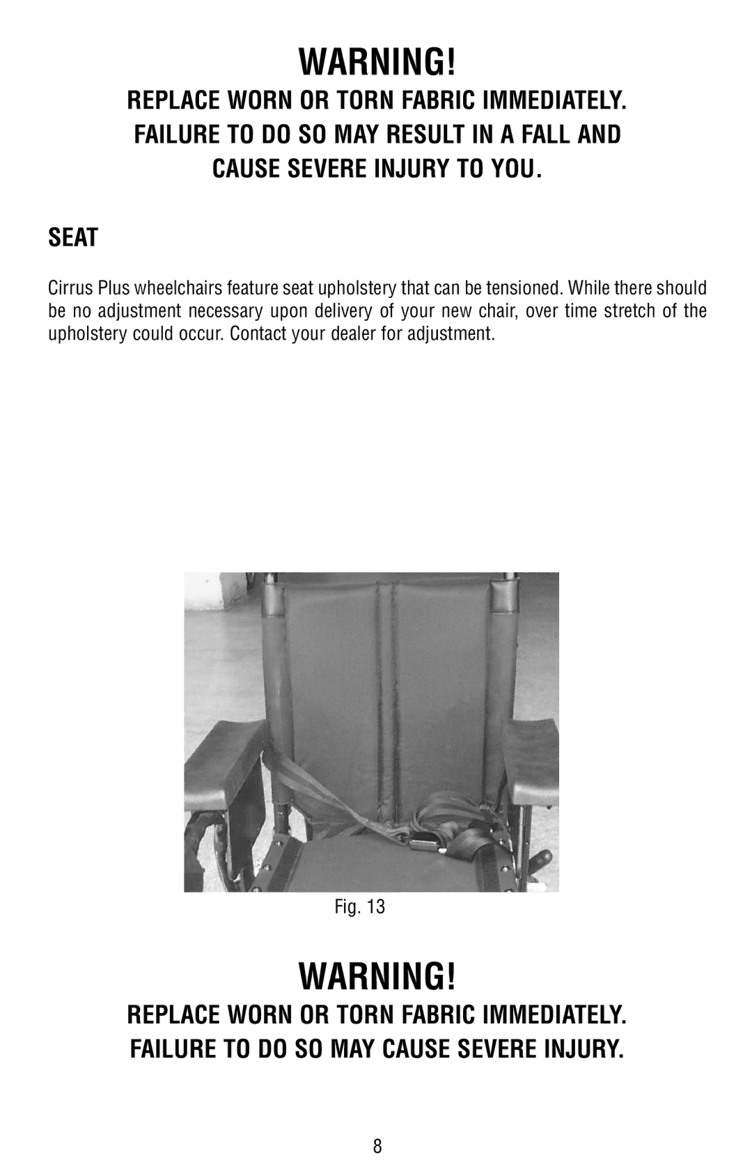 Drive Medical Design Power Wheelchair owner manual Seat 