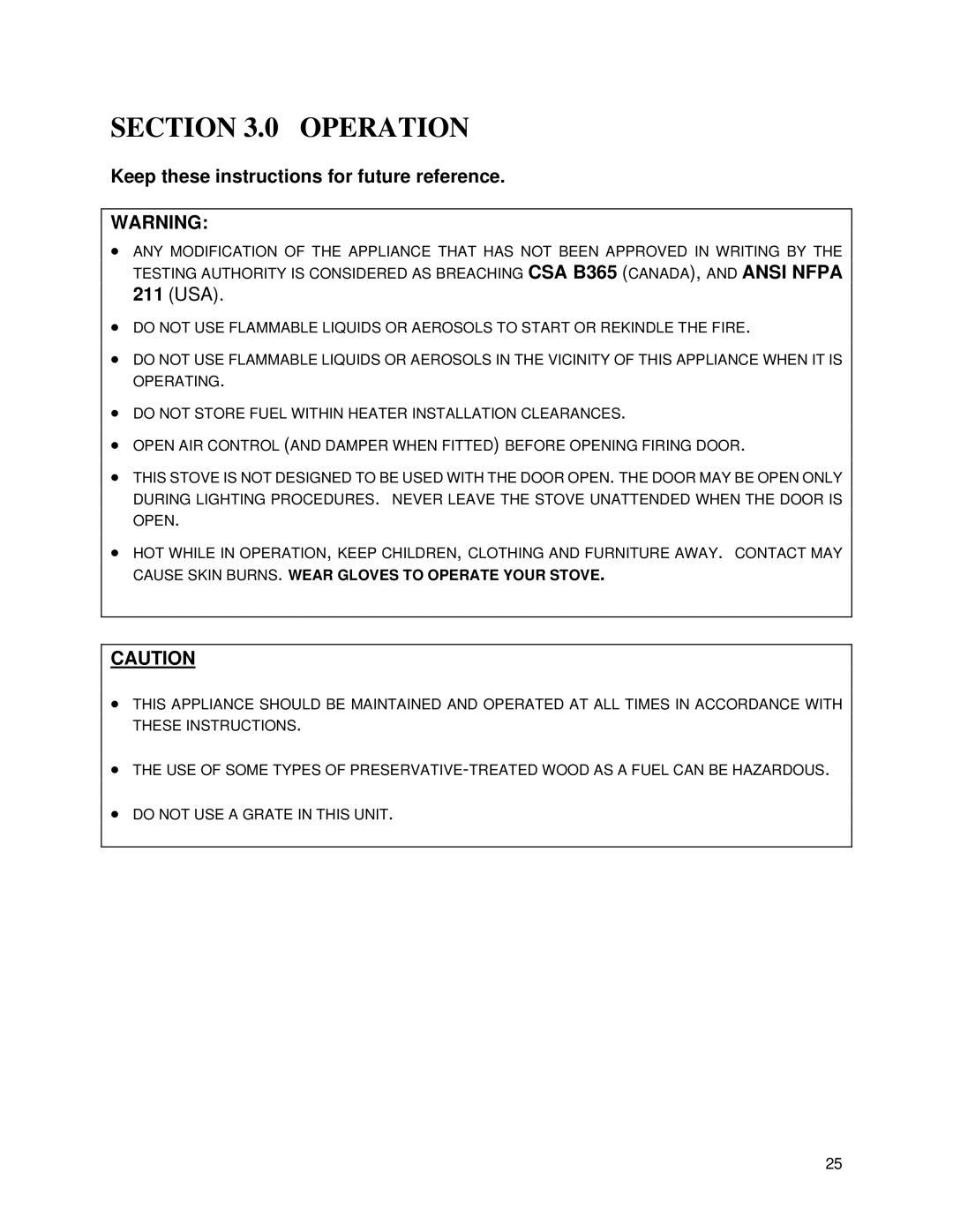 Drolet 1800 EPA owner manual Operation, Keep these instructions for future reference 