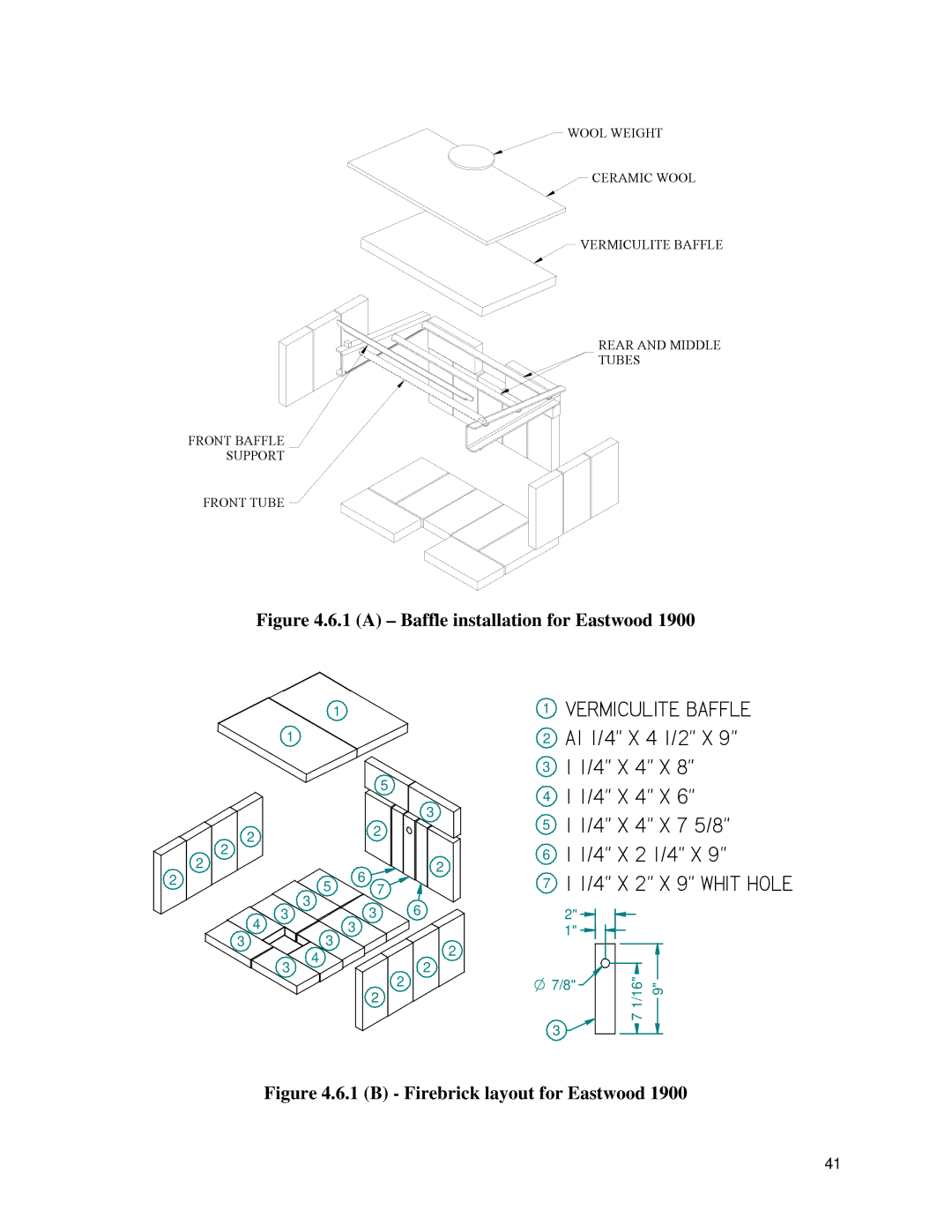 Drolet 45284 owner manual Vermiculite Baffle 