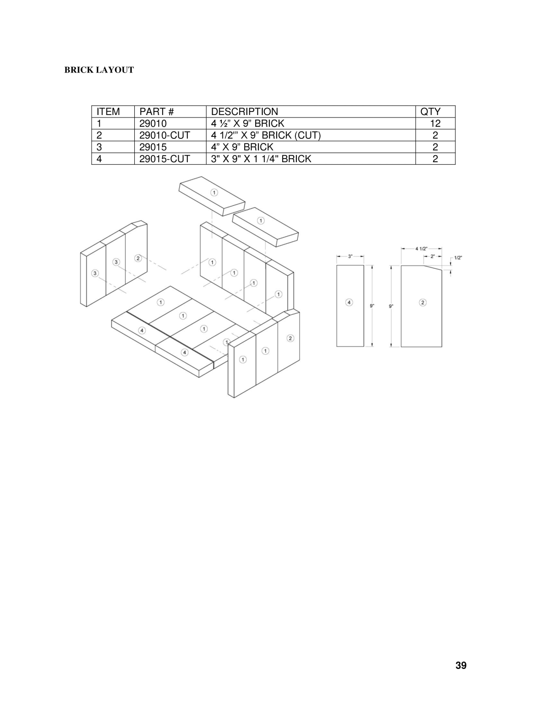 Drolet 45521A owner manual Description QTY 