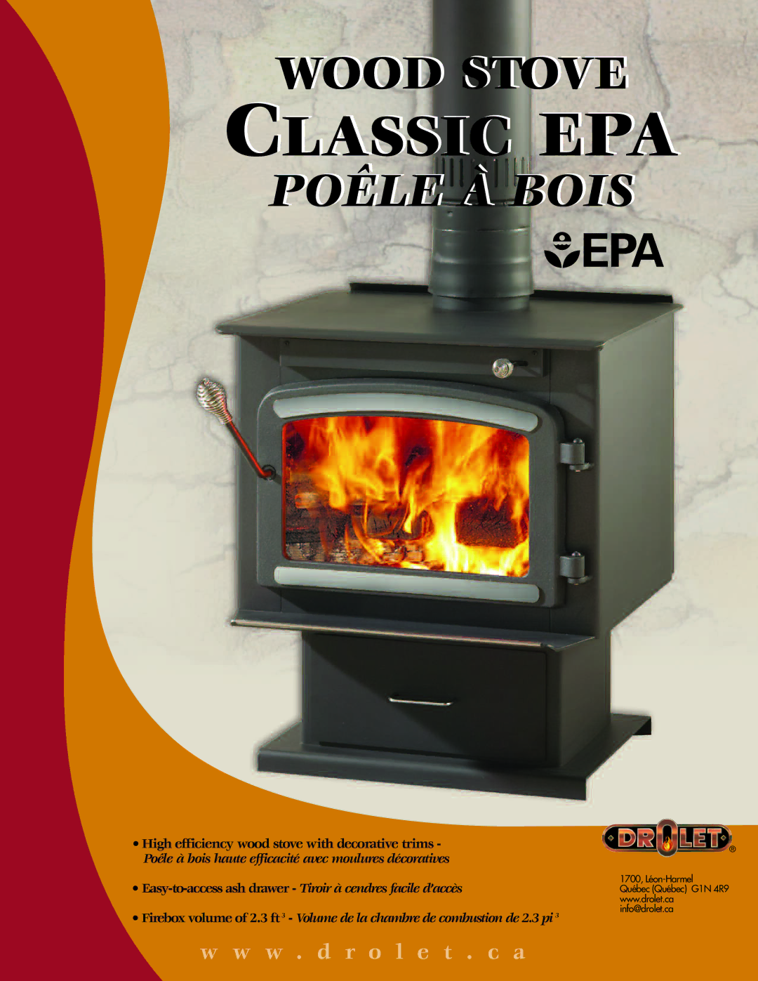 Drolet DB03080 manual Classic EPA 