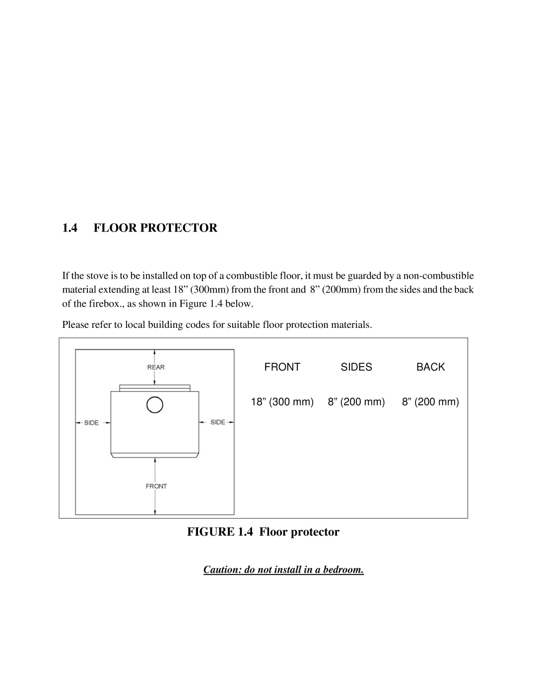 Drolet DB03116, DB03110, DB03115 owner manual Floor Protector, Floor protector 