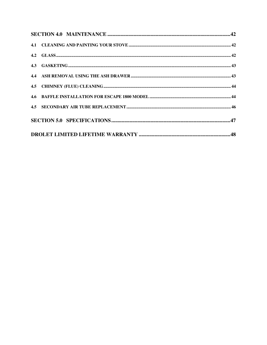 Drolet DB03115, DB03110, DB03116 owner manual Specifications Drolet Limited Lifetime Warranty 