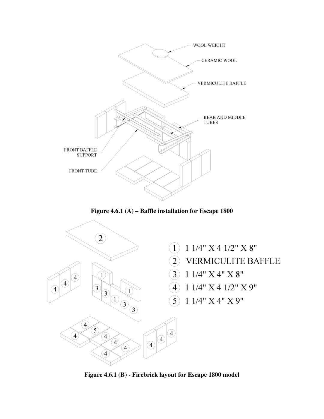 Drolet DB03110, DB03115, DB03116 owner manual Vermiculite Baffle 