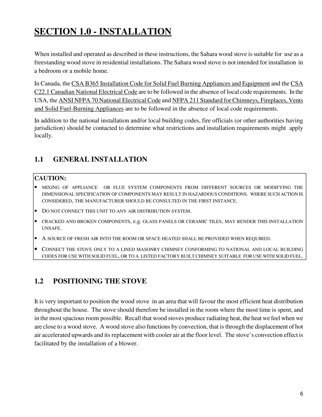 Drolet DB03505 owner manual General Installation, Positioning the Stove 