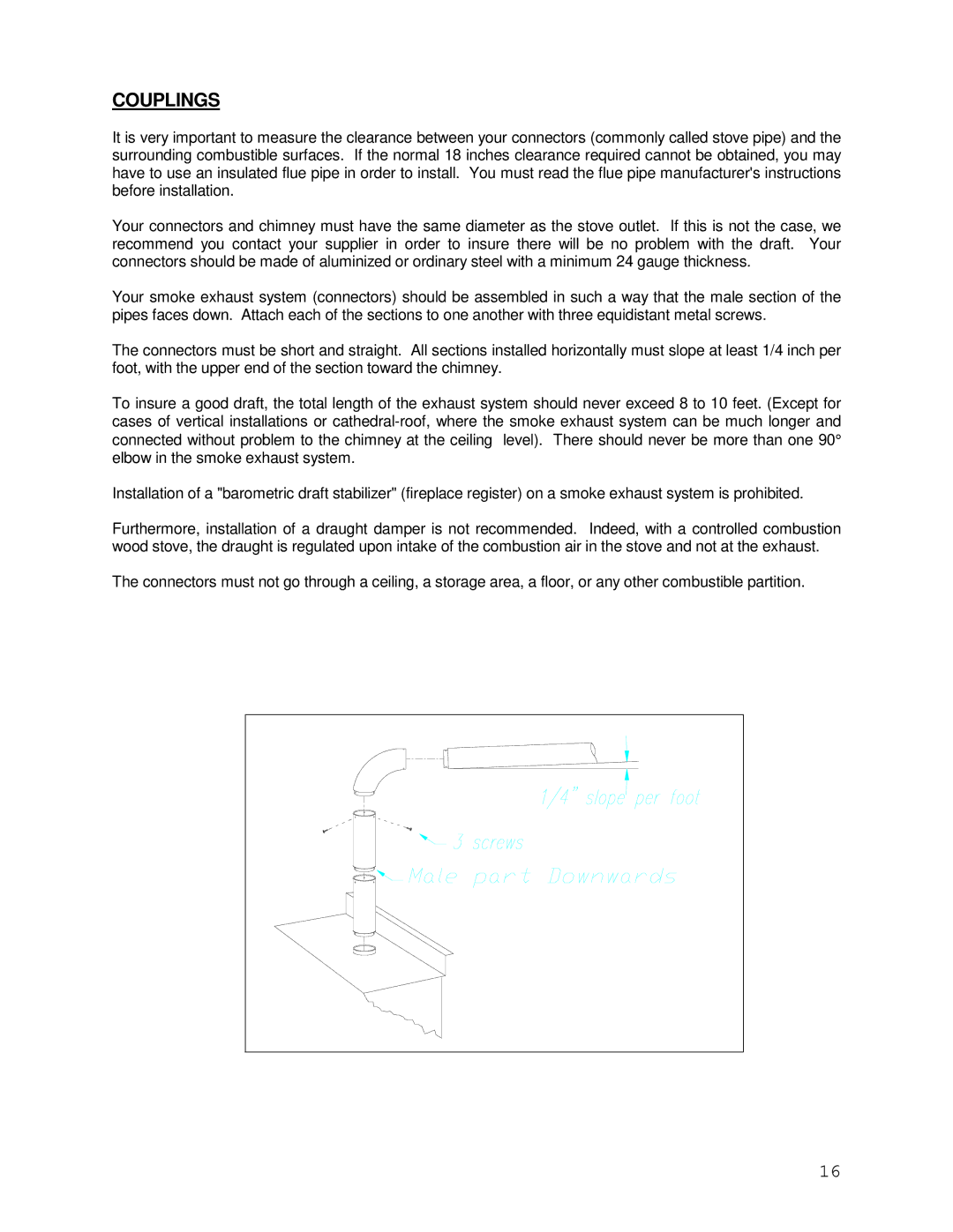 Drolet DB05130 manual Couplings 