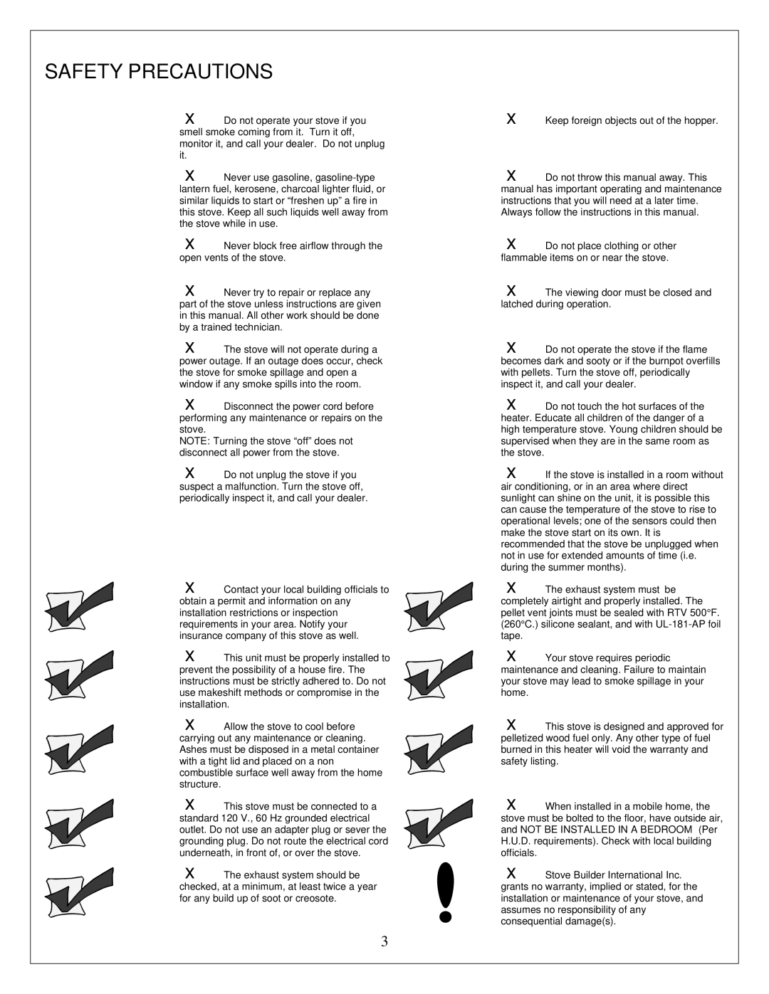 Drolet ECO-35 owner manual Safety Precautions 