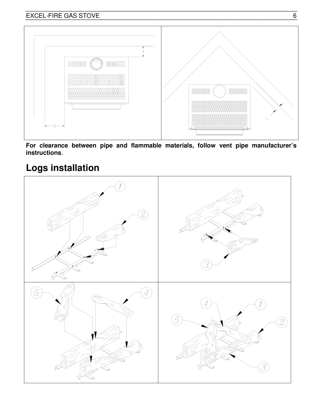 Drolet SIT 0.820.634 Nova manual Logs installation 