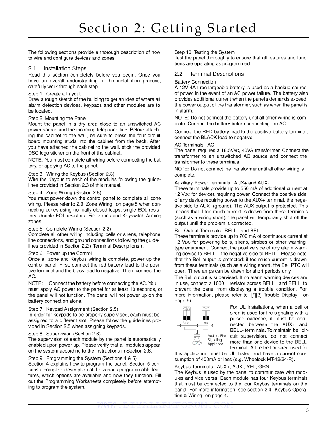 DSCover Satellite Products PC1555MX installation manual Getting Started, Installation Steps, Terminal Descriptions 