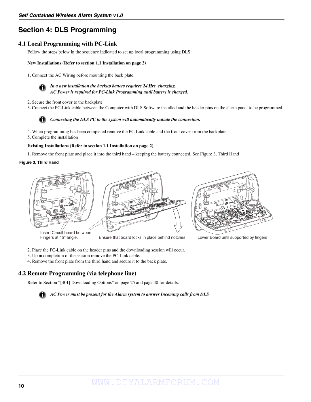 DSCover Satellite Products SCW904x DLS Programming, Local Programming with PC-Link, Remote Programming via telephone line 