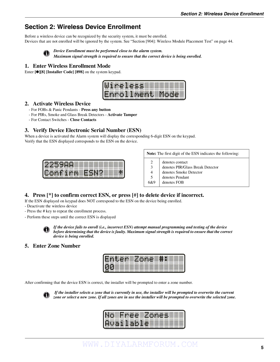 DSCover Satellite Products SCW904x Wireless Device Enrollment, Enter Wireless Enrollment Mode, Activate Wireless Device 