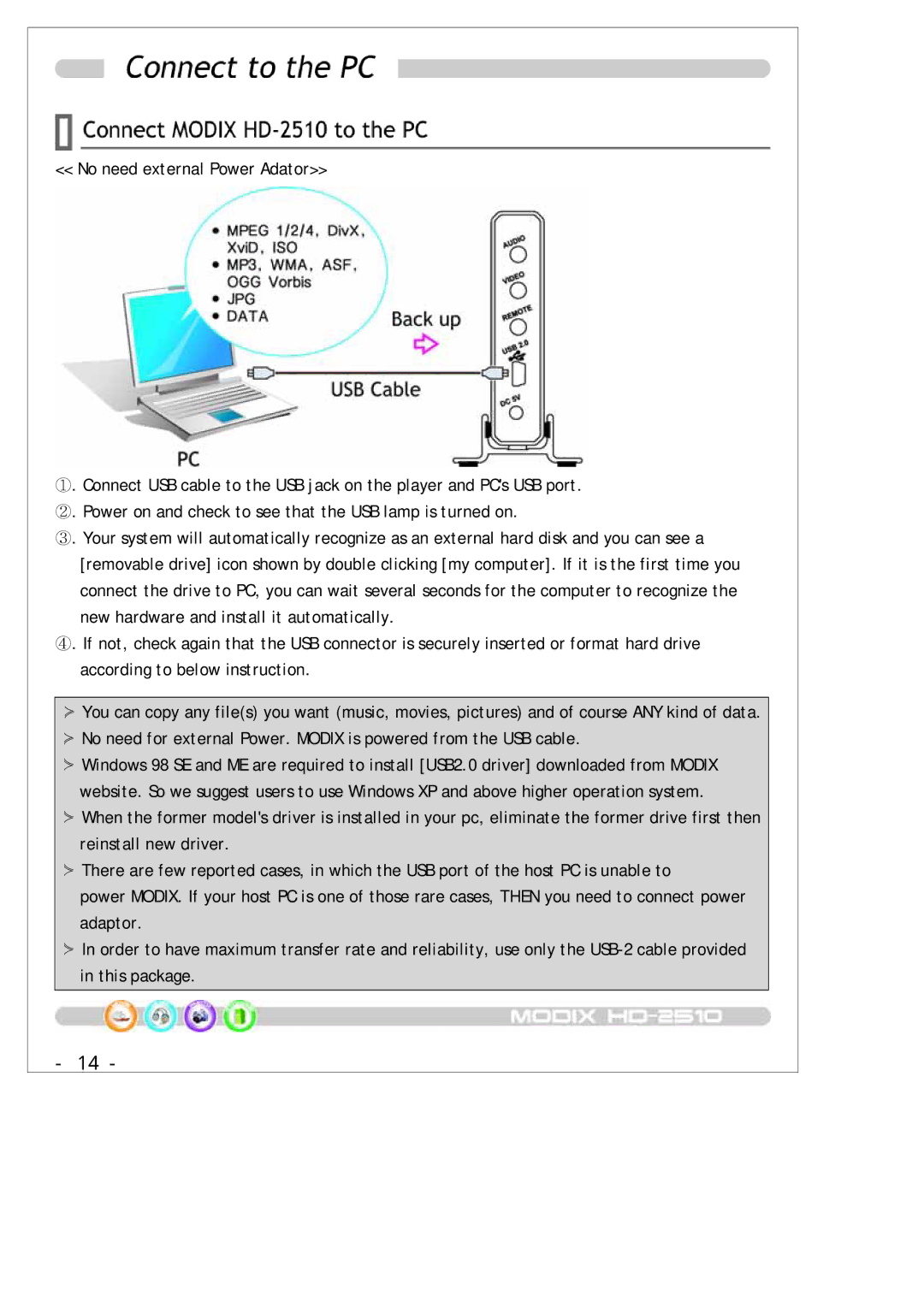 DTS MODIX HD-2510 manual 