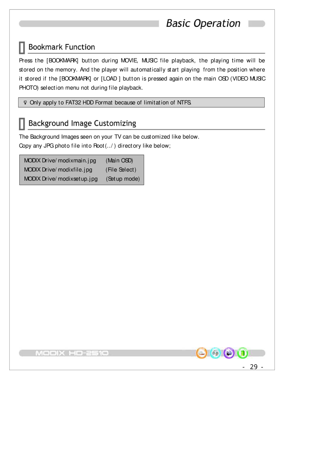 DTS MODIX HD-2510 manual 