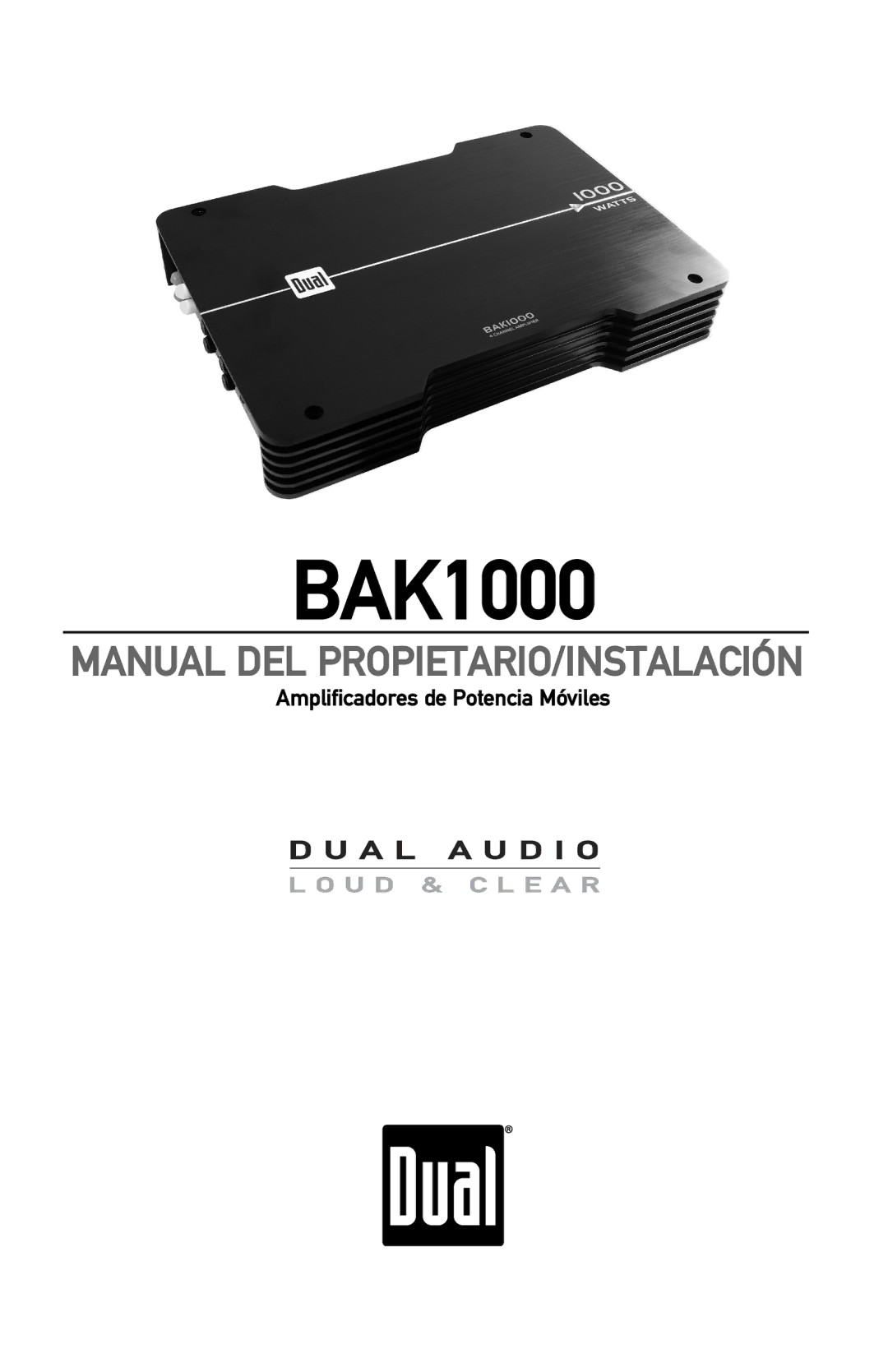 Dual BAK1000 manual 