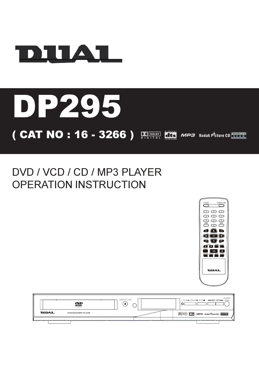 Dual DP295 manual 