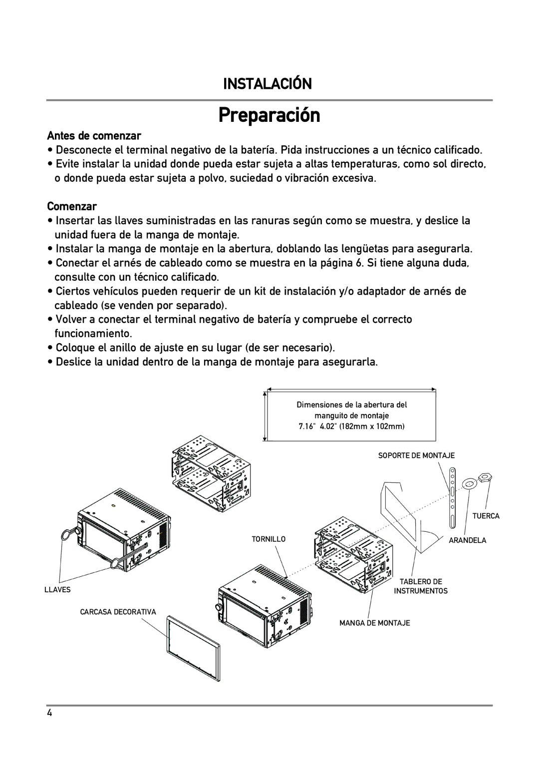 Dual DXV3D manual Preparación, Antes de comenzar, Comenzar 