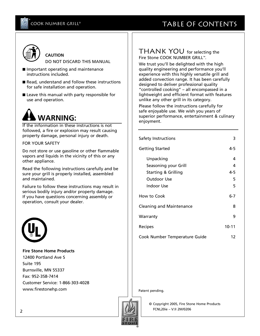 Dual LG20ie, JAG20e, CNE20 manual Table of Contents 