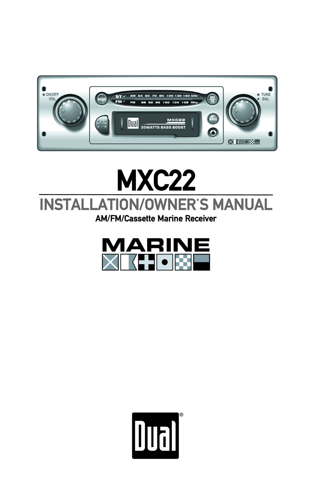 Dual MXC22 owner manual Marine 