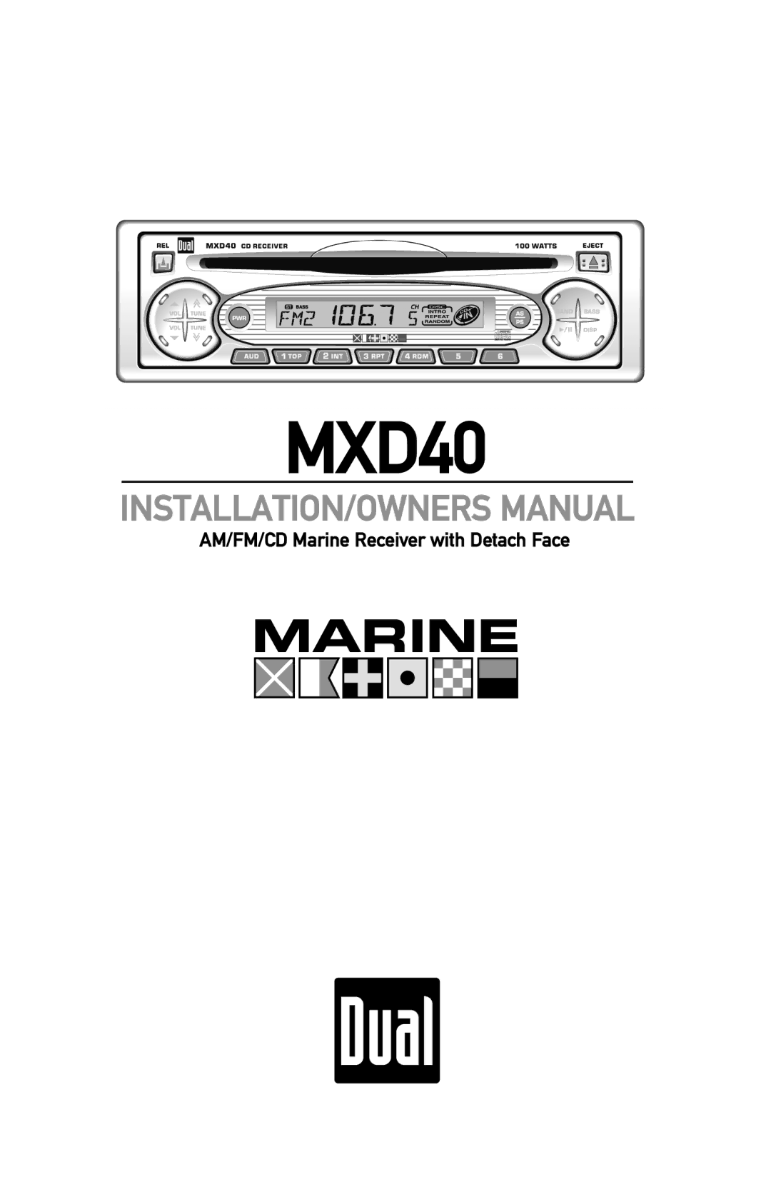 Dual MXD40 owner manual 