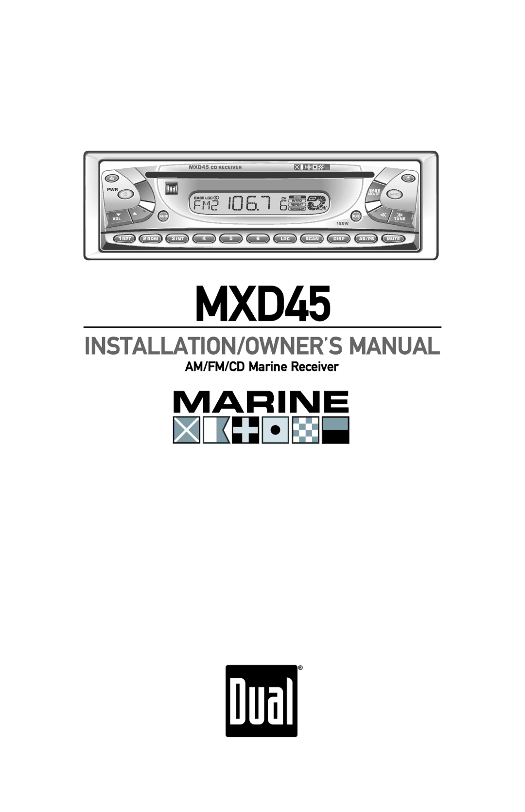 Dual MXD45 owner manual 