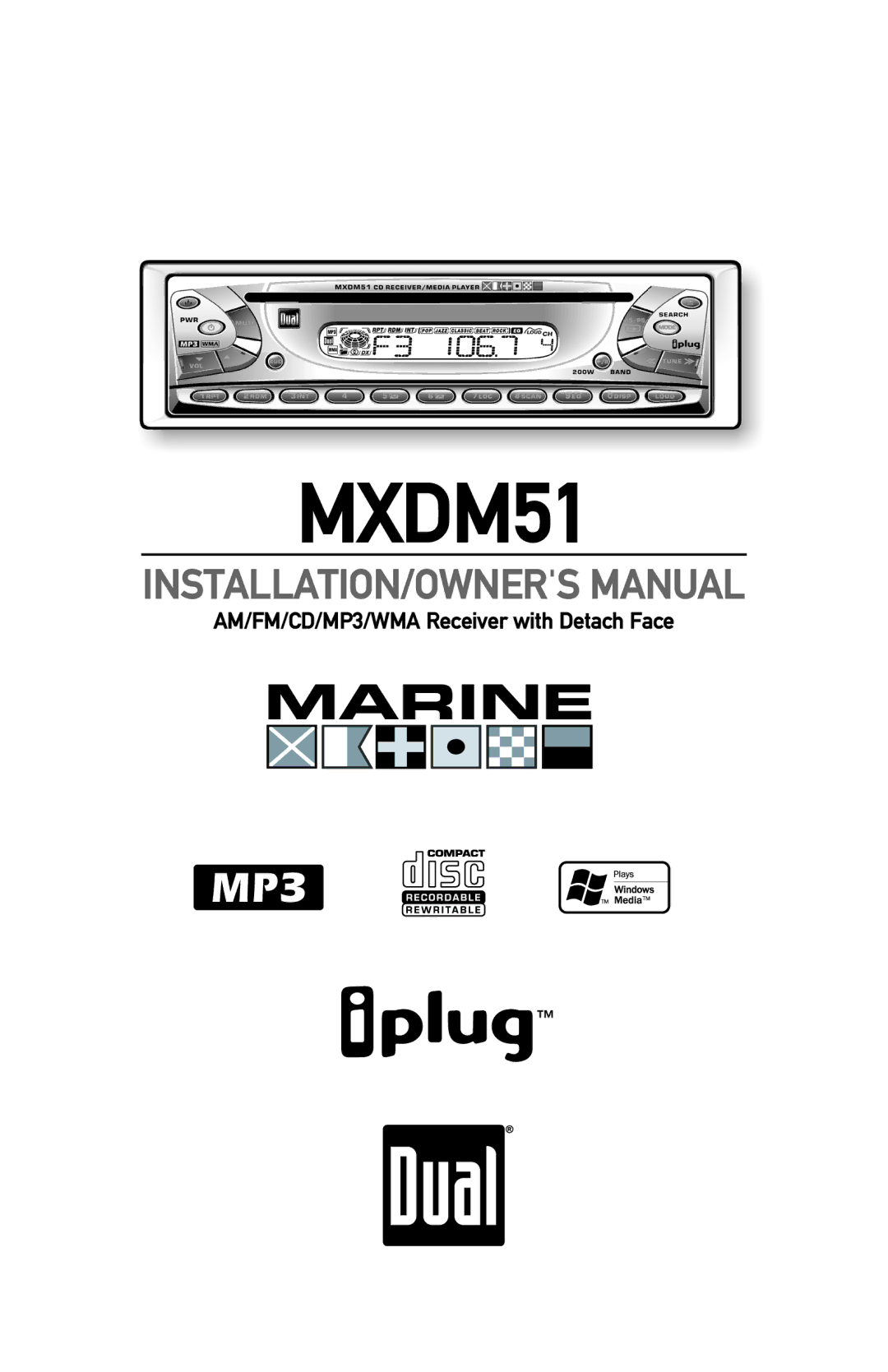 Dual MXDM51 owner manual 