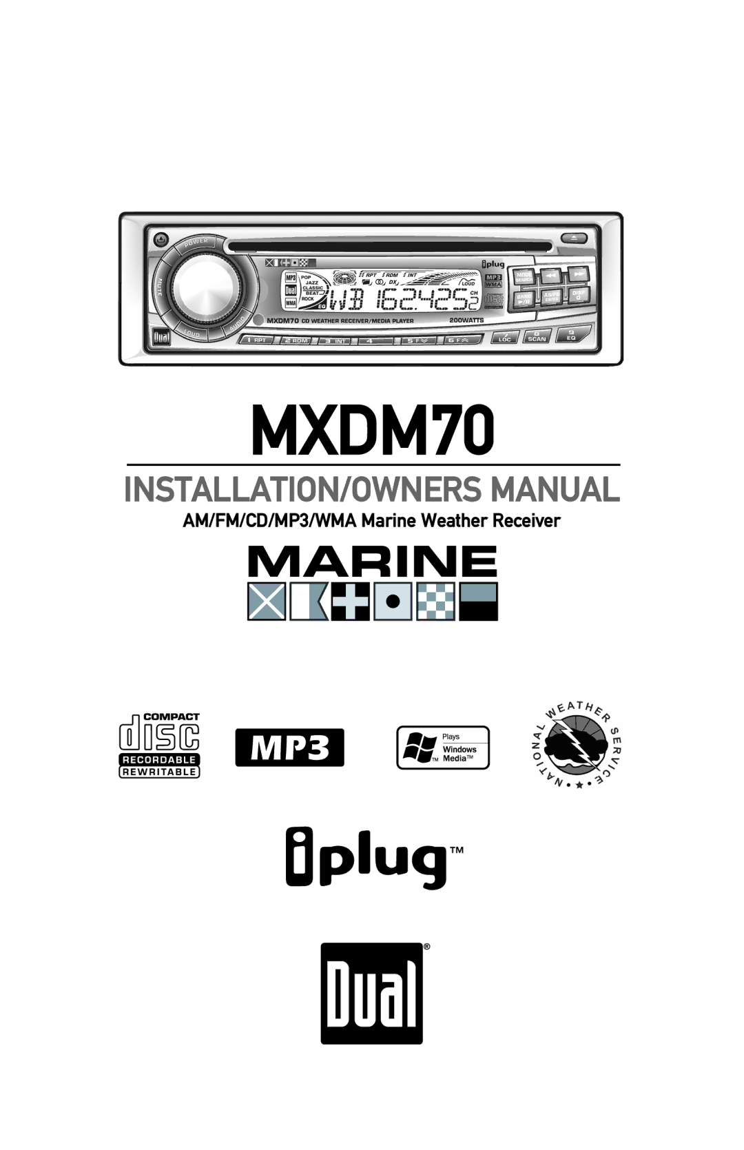 Dual MXDM70 owner manual 