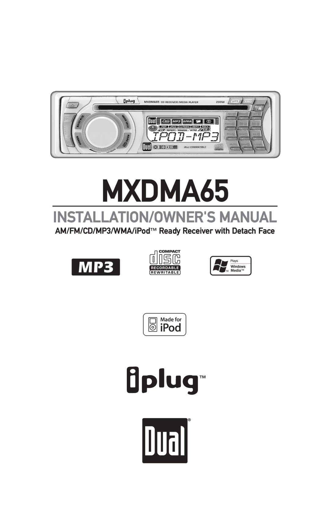 Dual MXDMA65 owner manual 