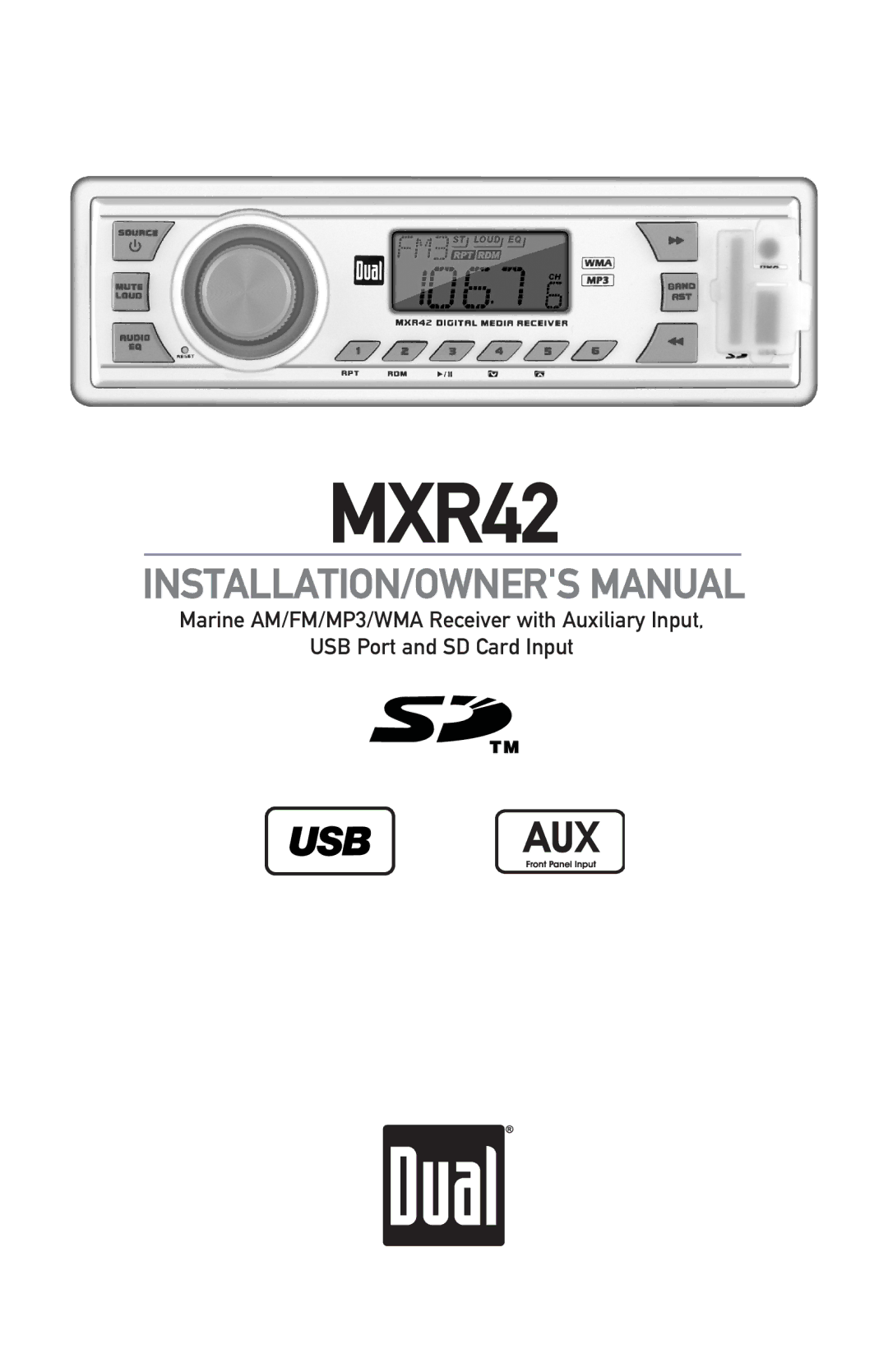 Dual MXR42 owner manual 