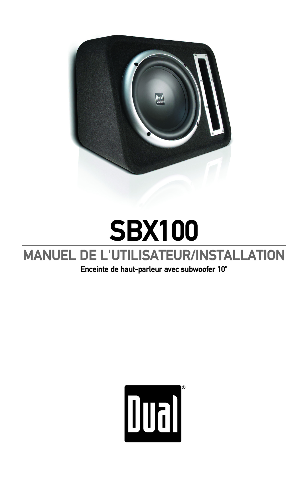 Dual SBX100 manual 