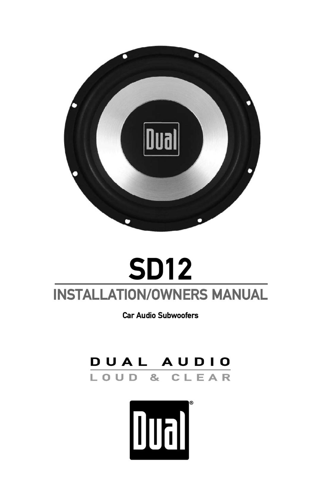 Dual SD12 owner manual 