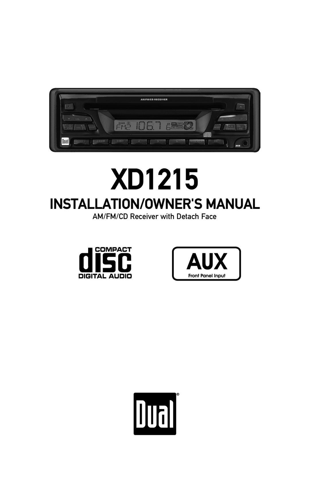 Dual XD1215 owner manual 