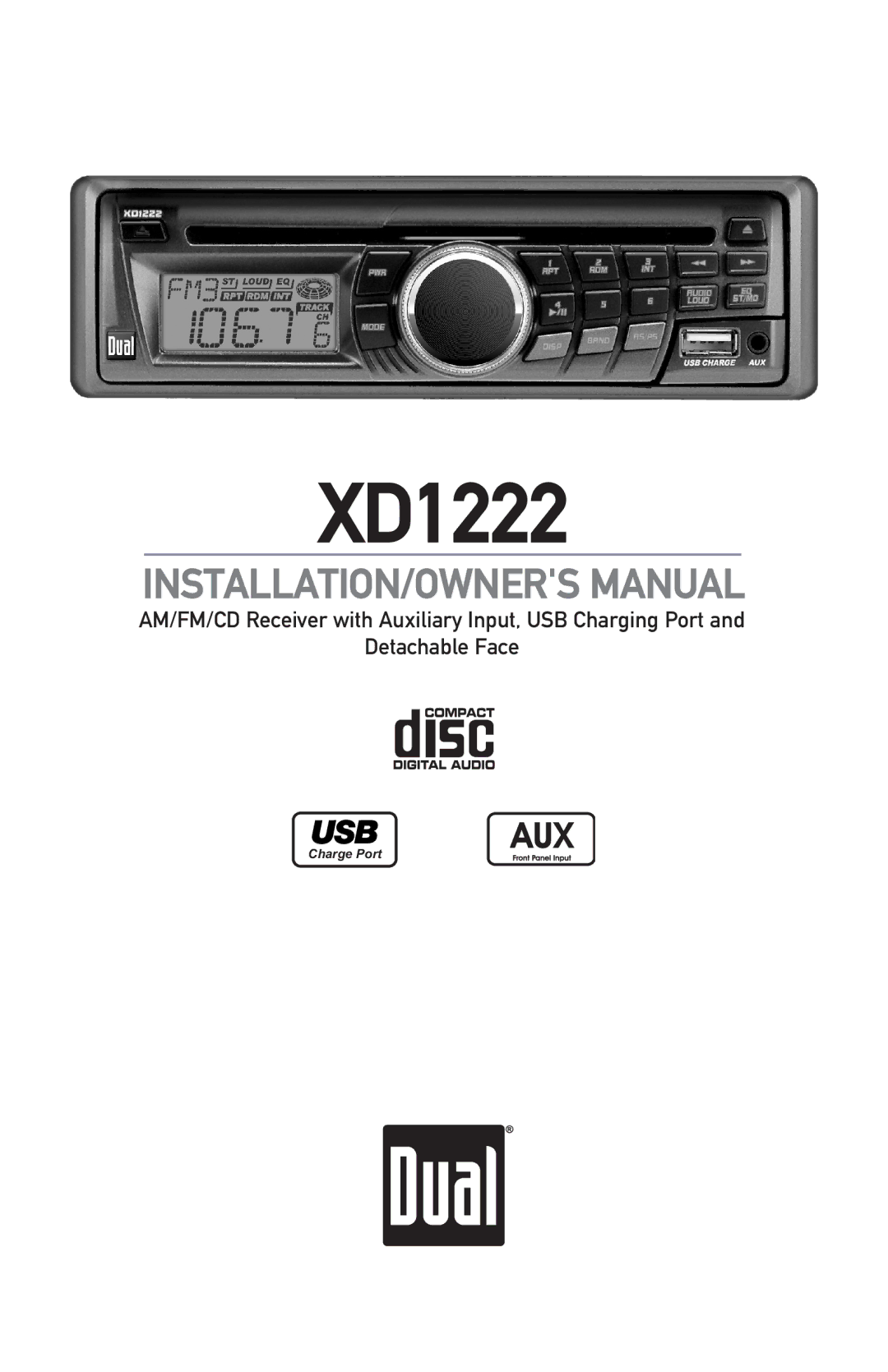 Dual XD1222 owner manual 