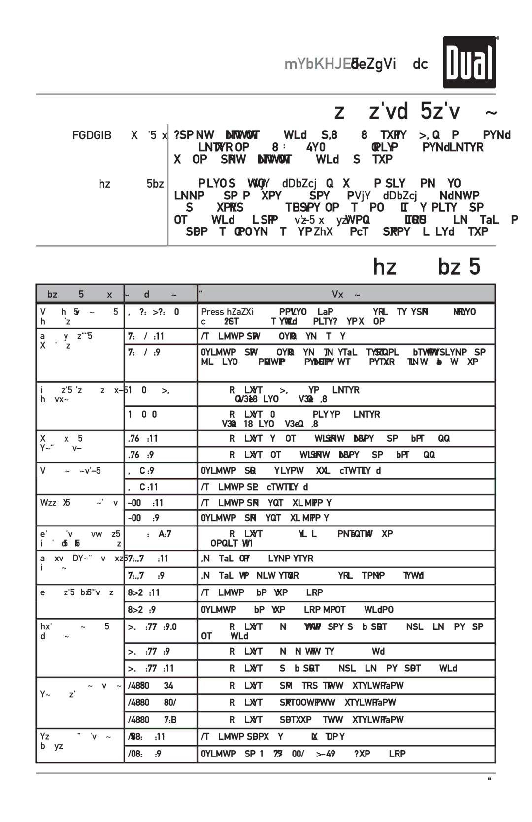 Dual XDM6350 owner manual 12/24-hour Clock Setup Menu 