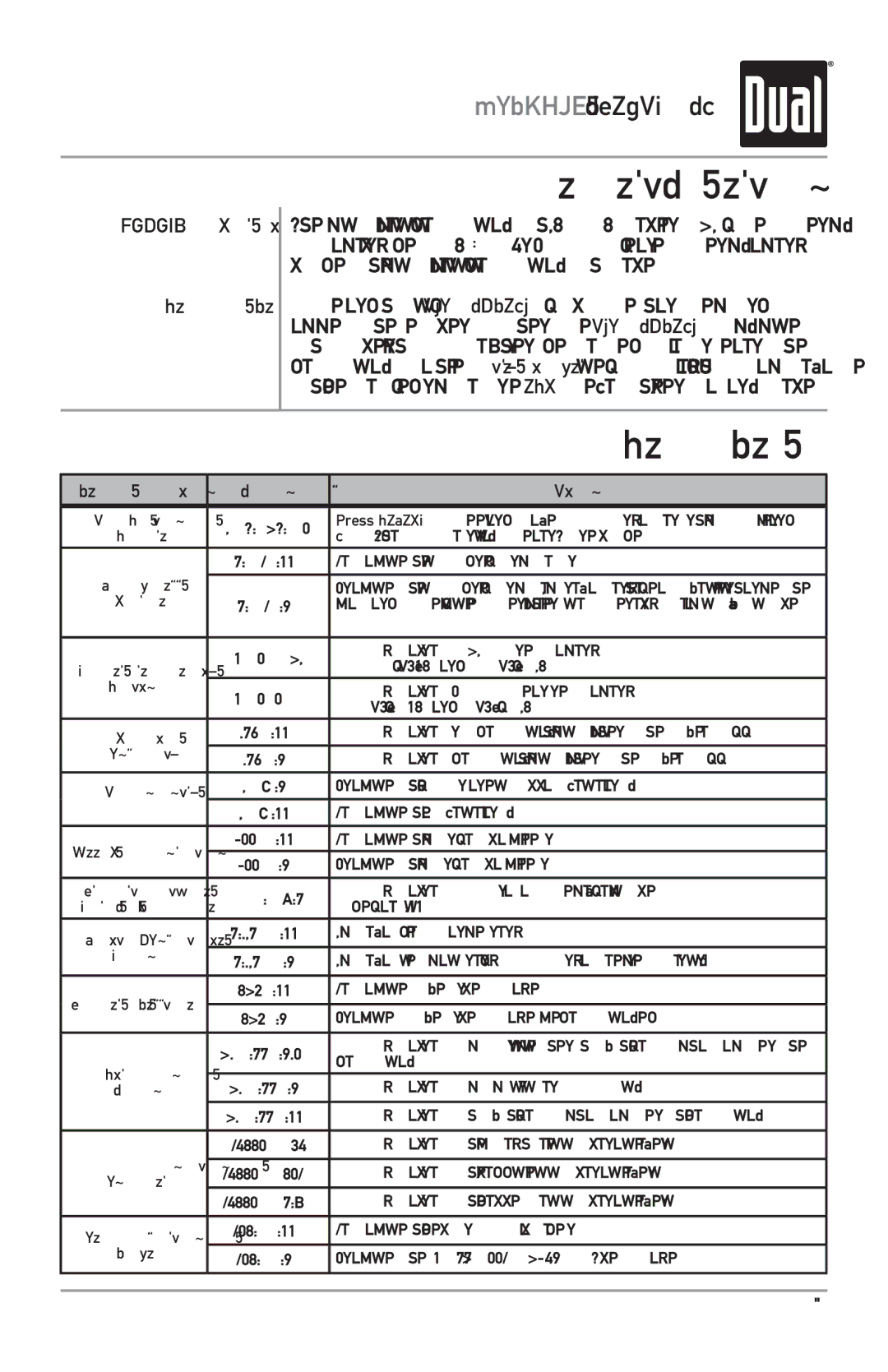 Dual XDM6350 owner manual 12/24-hour Clock Setup Menu 