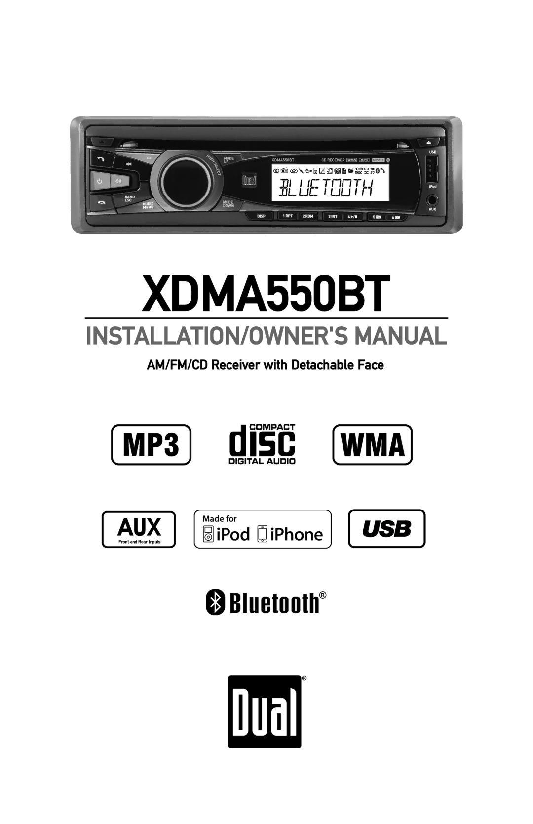 Dual XDMA550BT owner manual 