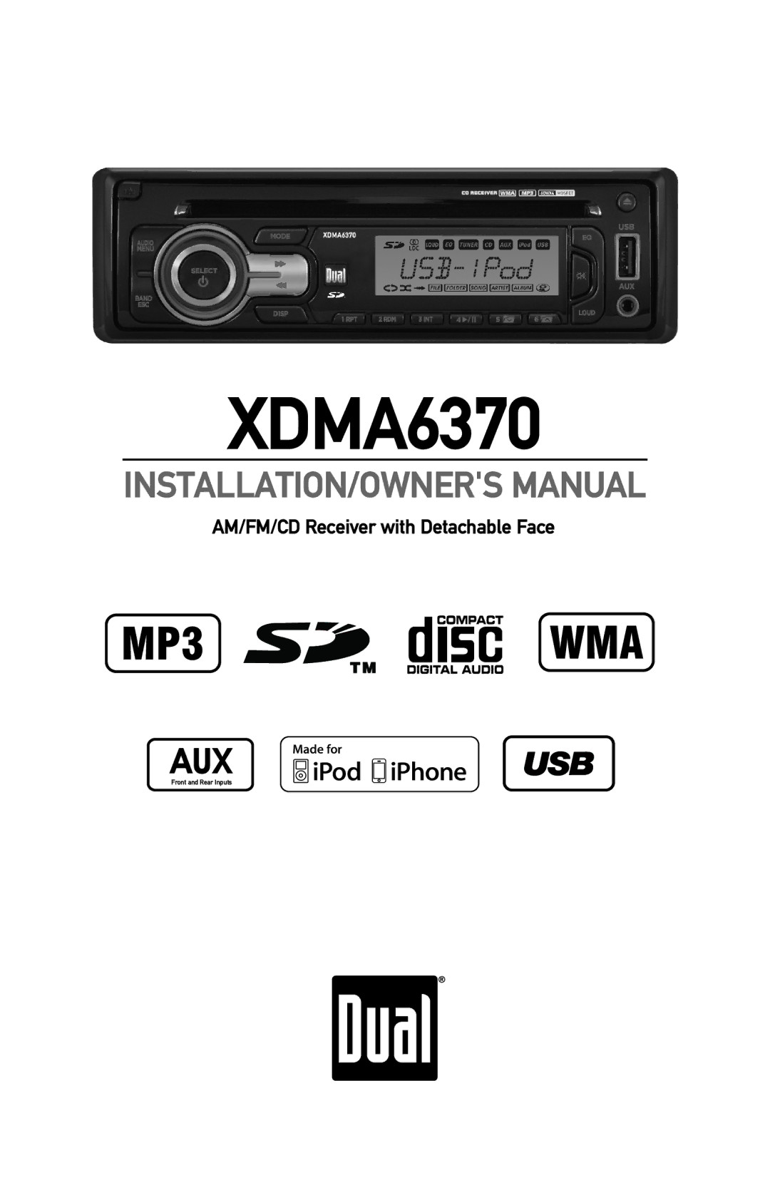 Dual XDMA6370 owner manual 