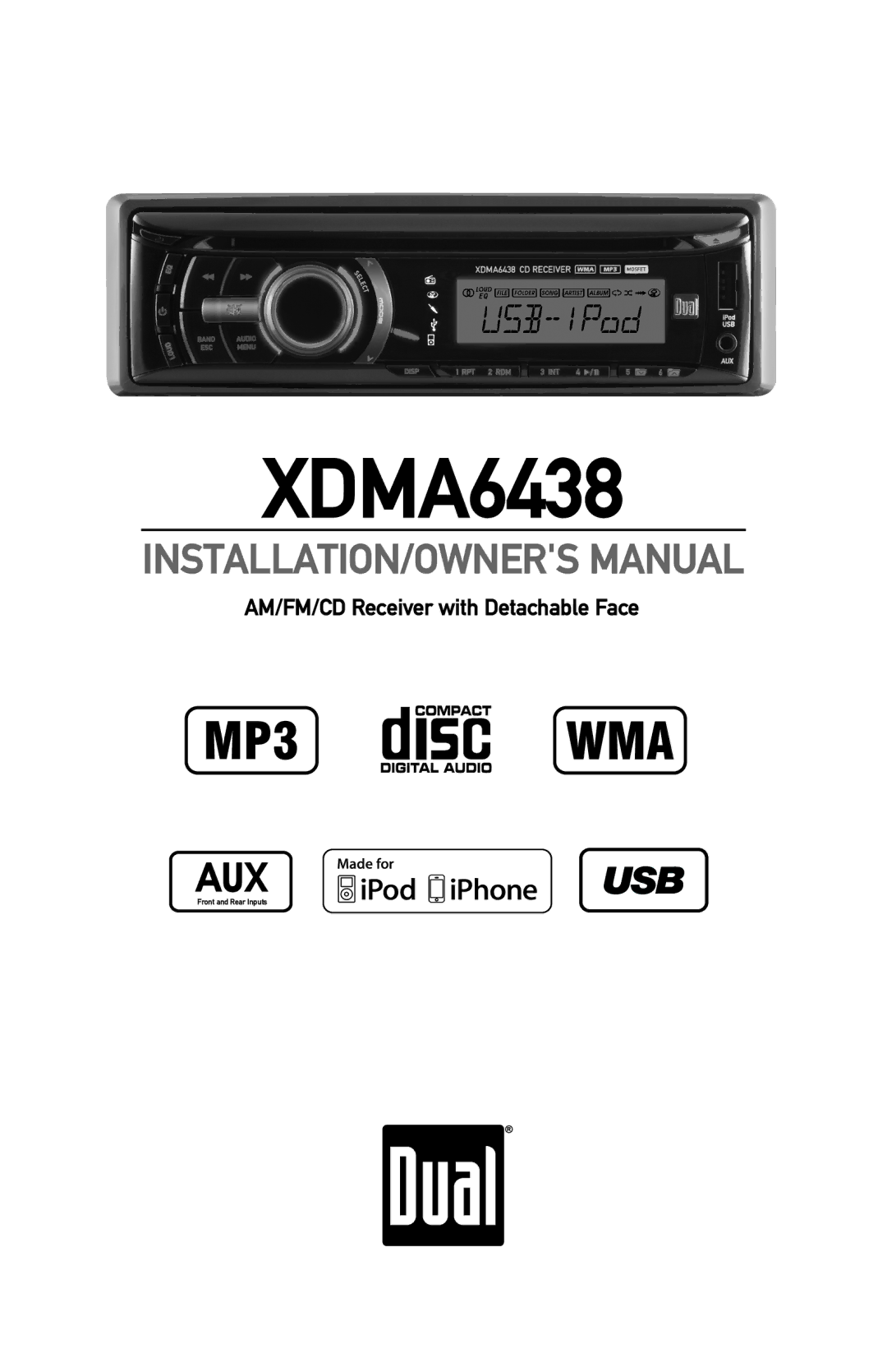 Dual XDMA6438 owner manual 