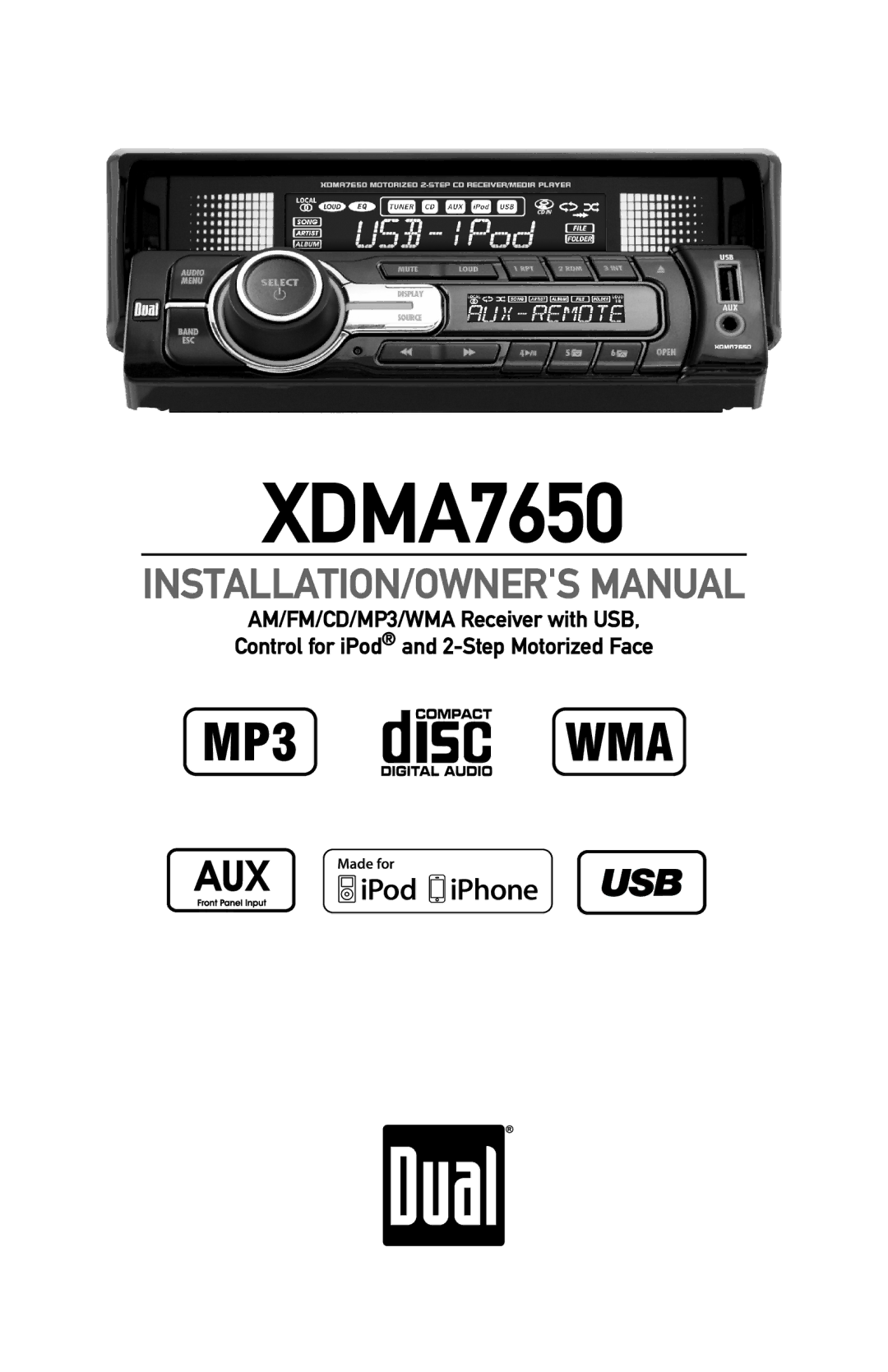 Dual XDMA7650 owner manual 