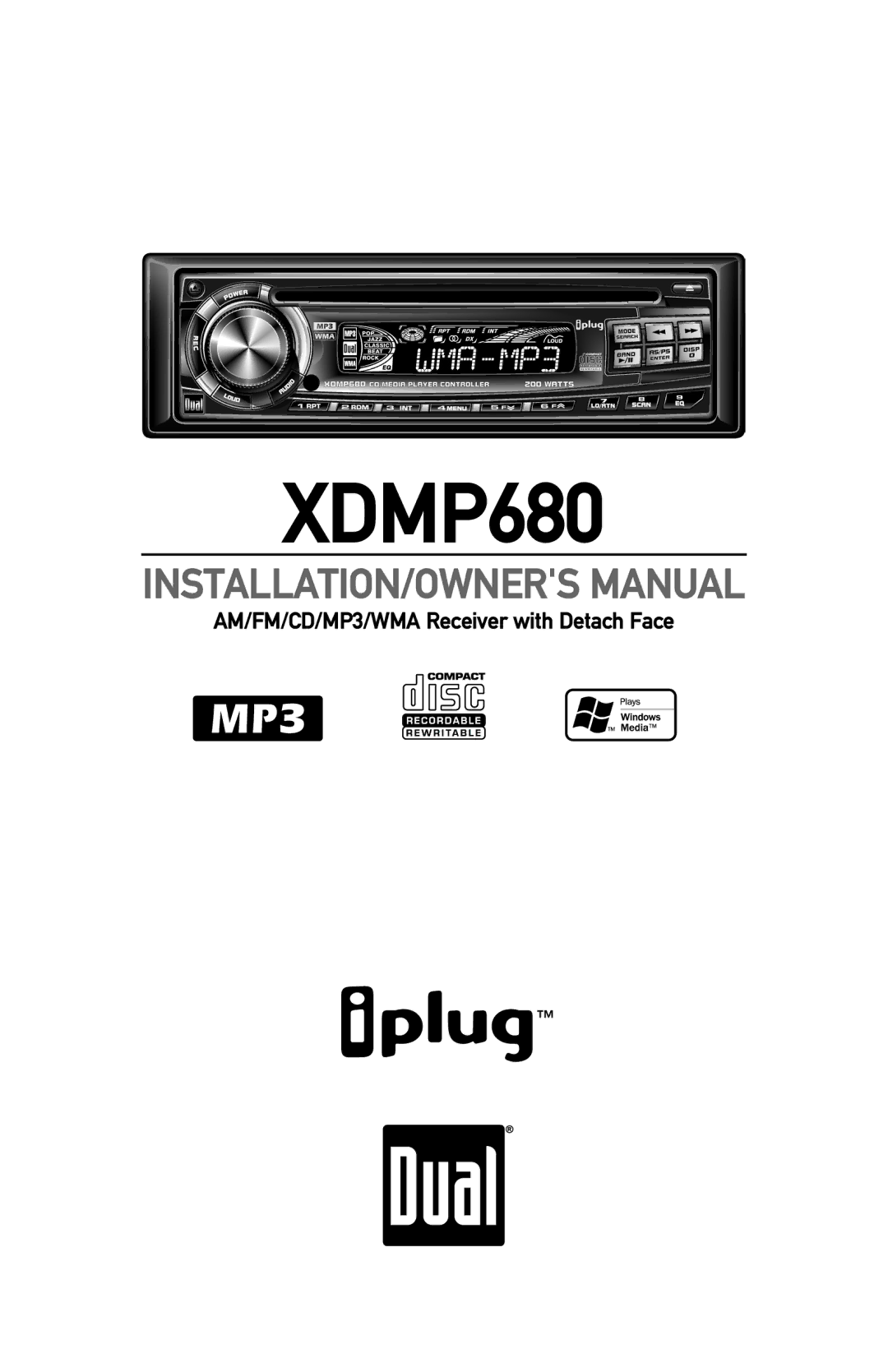 Dual XDMP680 owner manual 