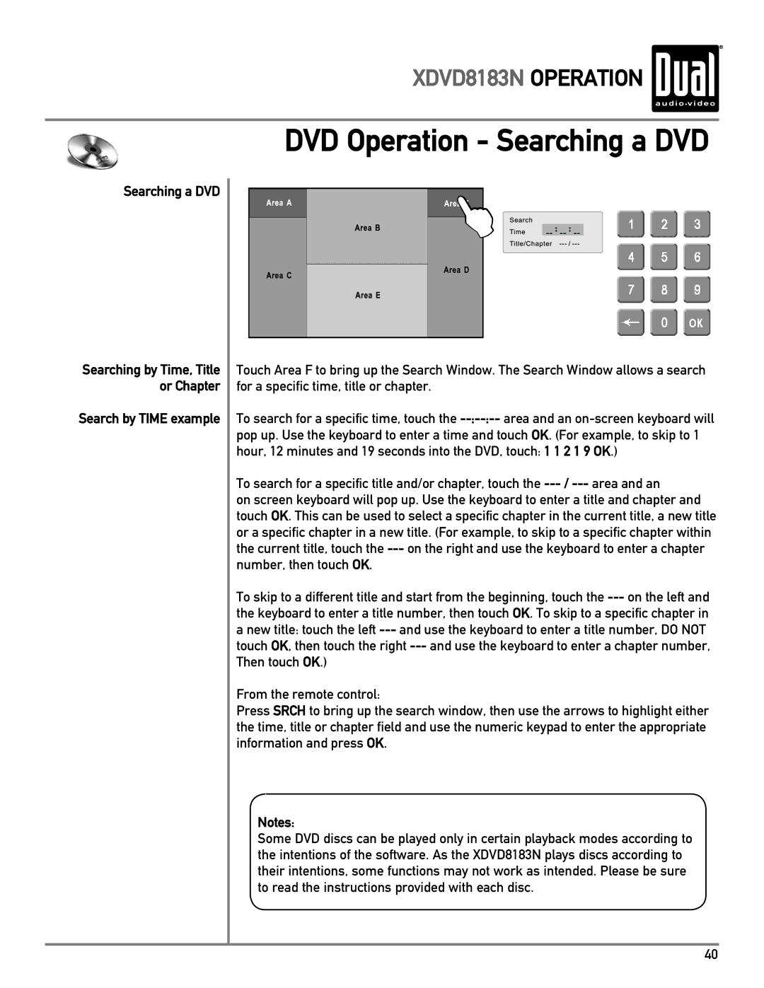 Dual XDVD8183N owner manual DVD Operation Searching a DVD 