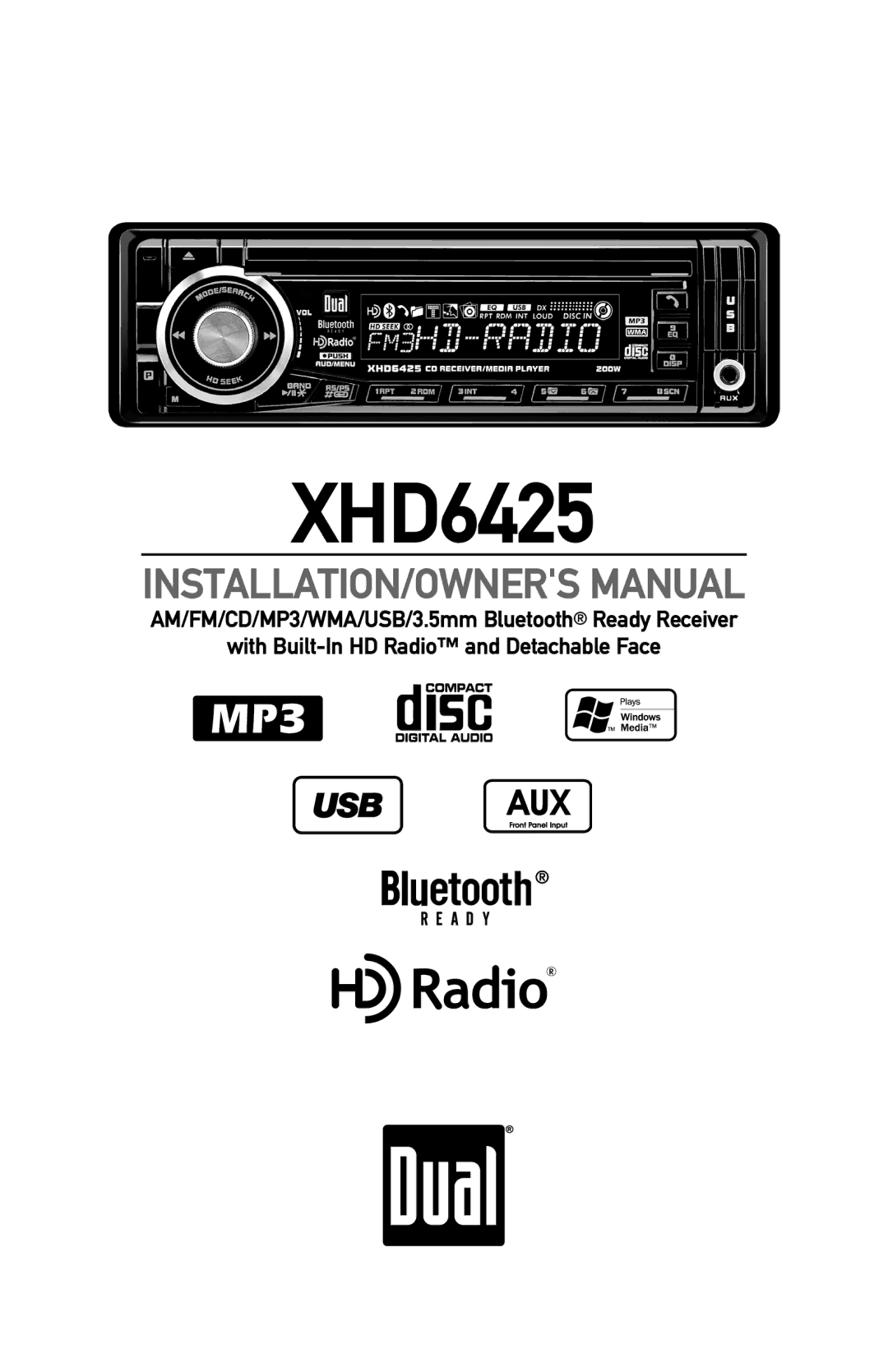 Dual XHD6425 owner manual 