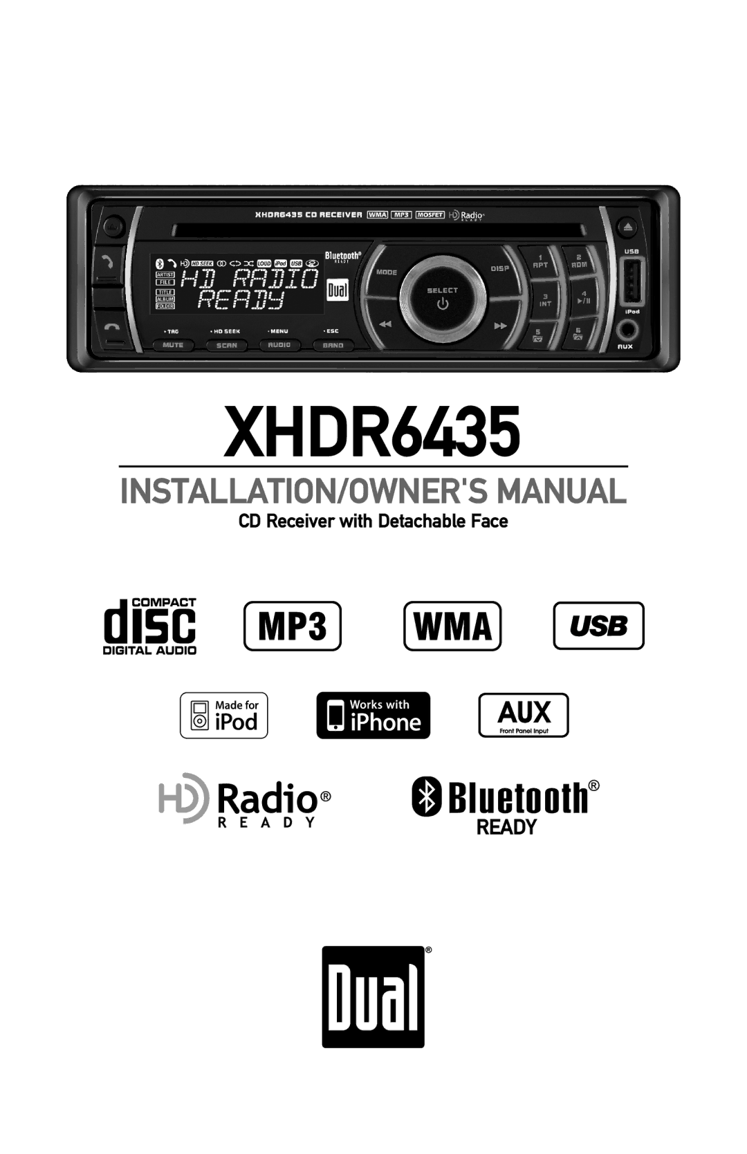 Dual XHDR6435 owner manual 