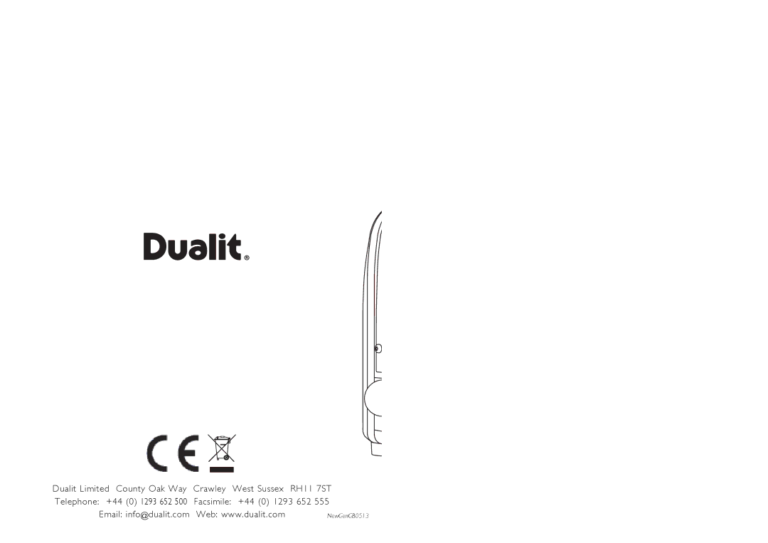 Dualit 20293 instruction manual +44 0 1293 652, Info@dualit.com 