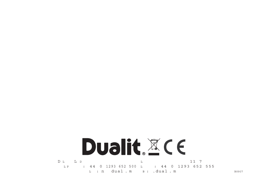 Dualit DBL3 manual 1293 652 