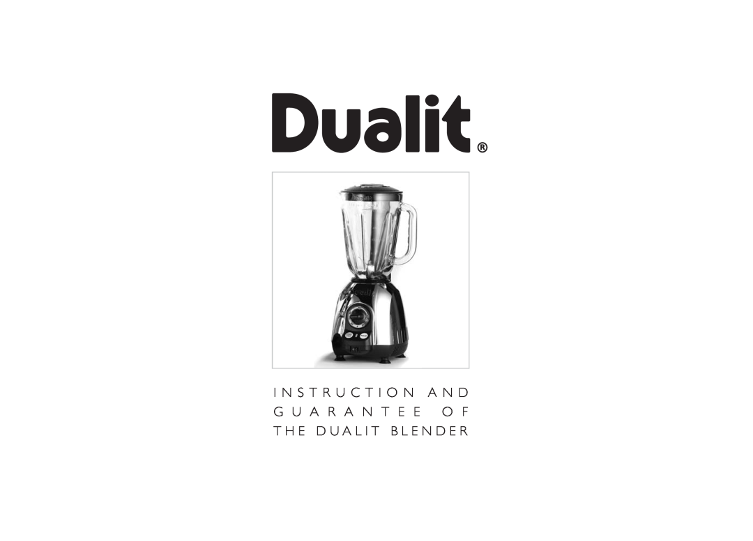 Dualit DBL3 manual 