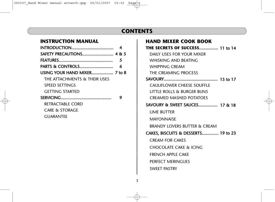 Dualit GB 04/06 instruction manual Contents 