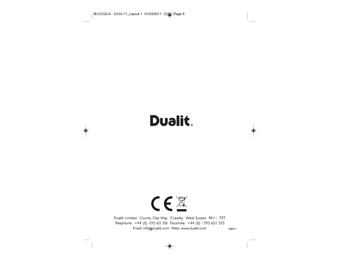 Dualit instruction manual IB-CCG2-A- 23.03.11 Layout 1 31/03/2011 13 02 Page 