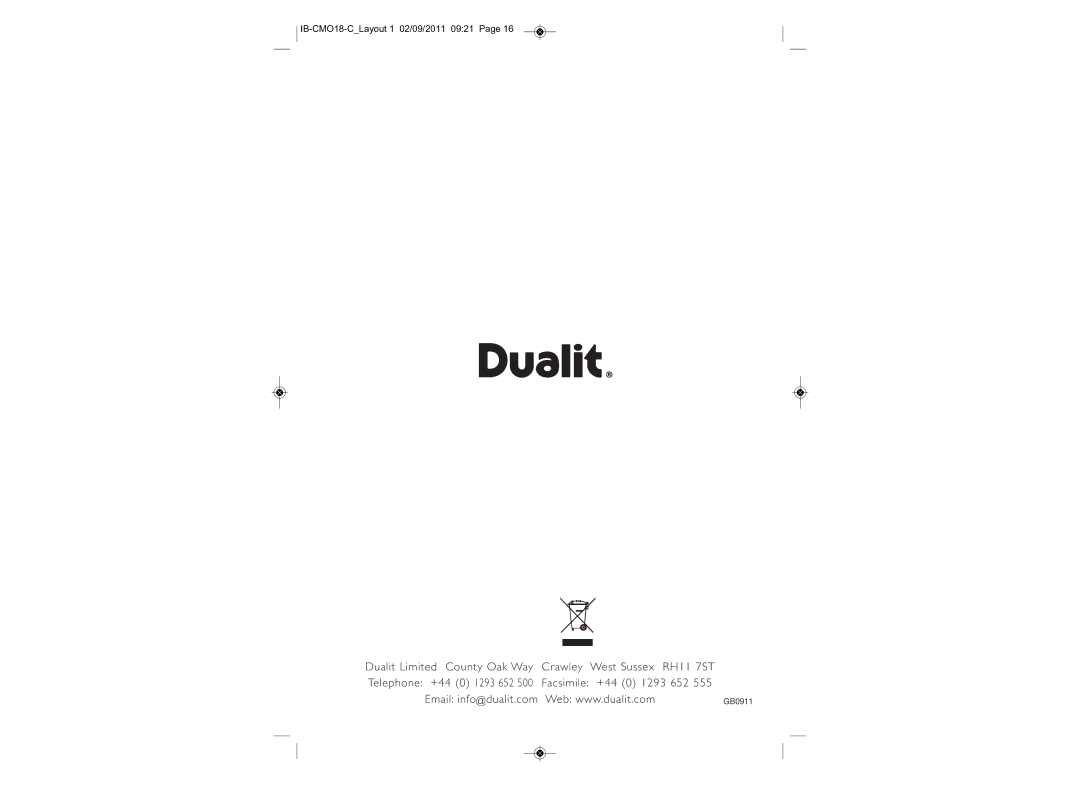 Dualit IB-CMO18-C_LAYOUT 1 instruction manual +44 0 1293 652 