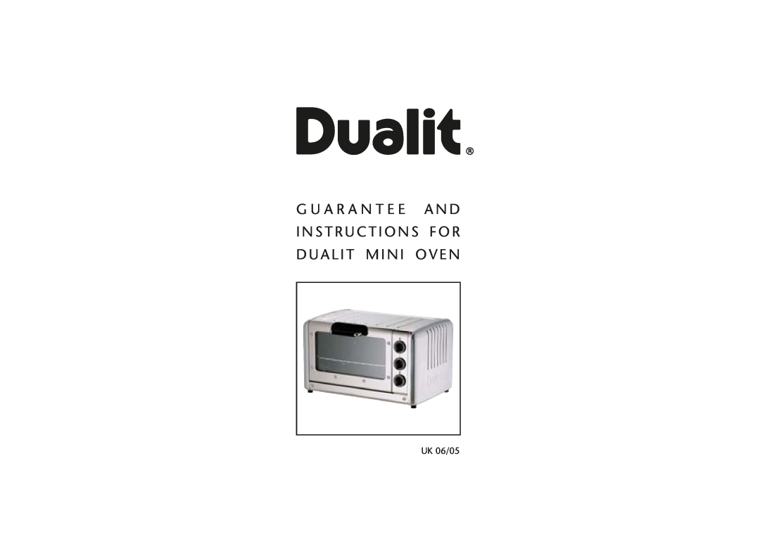 Dualit UK 06/05 manual 
